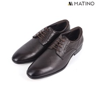 MATINO SHOES รองเท้าคัทชูหนังแท้ รุ่น MC/B 3035 - BLACK/BROWN