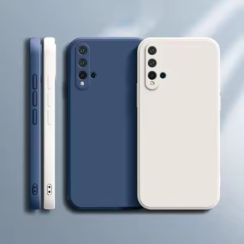 For Huawei Nova 5T Case Huawei Nova5T Honor 20 Cover Square Matte Silicone Luxury Classic Phone Cove