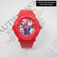 ICE Ready Stock Kid's Sport and Casual Spiderman Design Analog Watches + Watch Box Best Gift for Kid