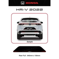 Honda HR-V 2022 Acrylic Kereta Plate Nombor Papan Belakang Penuh Logo Produk Baru