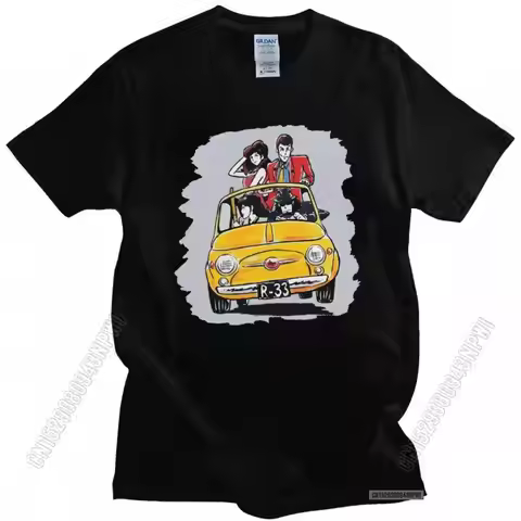 Lupin The Third T Shirt Men Pure Cotton Graphic T-Shirt O-Neck Arsene Lupin Koichi Zenigata Tee Tops