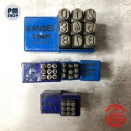 เหล็กตอกตัวเลข Kansei ตัวตอกเลข ชุดตอกตัวเลข ที่ตอกตัวเลข มีหลายขนาดให้เลือกขนาด 1.5 mm - 10 mm