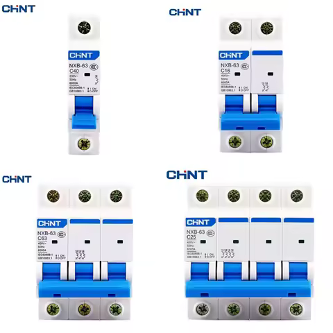 CHINT NXB-63 1P 2P 3P 4P 1A 2A 3A 6A 10A 16A 20A 25A 32A 40A 63A Miniature Circuit Breaker House MCB