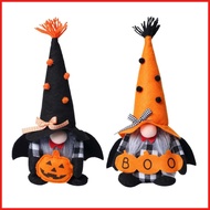 Halloween Gnome 2 Pieces Gnome Pumpkin Toys for Halloween Dwarf Ornament Centerpieces Faceless Decor