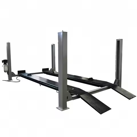 4 Post Car Lift for Vehicle Wheel Alignment with Rolling Jack Car Elevator Four Post Car Lift Can Be