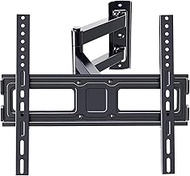 Full Motion TV Wall Mount, Heavy Duty Single Articulating Arms TV Bracket for Most 32-55 Inch Flat C