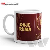 AS Roma Mug AS Roma Glass Ball Mug Ball Glass Custom Mug Unique Mug Print AS Roma Mug Classic Logo