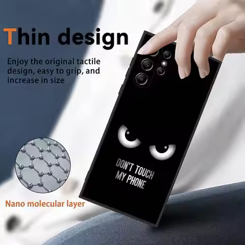 Dont Touch My Phone Phone Case For Samsung Galaxy S25 S24 S23 S22 S21 S20 Ultra Plus Frosted Soft Co