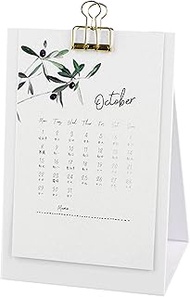 2026 Desk Calendar Monthly Standing Creative Calendar 5.5" x 8.3" - Charming Flowers (Oct. 2025 to D