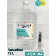 Aquadest Aqua DM/ Distilled Water/ Chemical Solvent/ 19 L