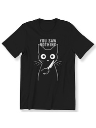 Funny Murder Cat Men Women Funny T-Shirt Funny Halloween Cat Gift T-Shirt All Season Family T-Shirt