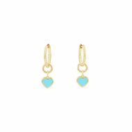 Hot Style Sky Blue Love Double Hoop Earrings TP4Q 8f4