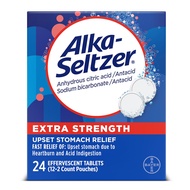 Alka-Seltzer Heartburn Relief Extra Strength Effervescent Tablets, 4-in-1 Relief from Heartburn, Sou