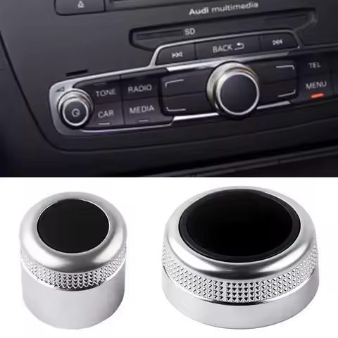 Multimedia MMI Volume Knob Rotary Button Switch Setting Navigation Main Menu Switch Cover For Audi A
