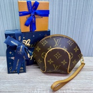 LV M51129 ELLIPSE 老花貝殼拉鍊手拿包化妝包晚宴包