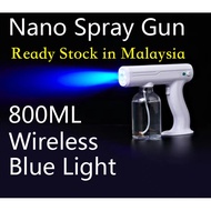 (Promotion)800ML wireless fogging machine blue light nano spray gun disinfectant machine spray