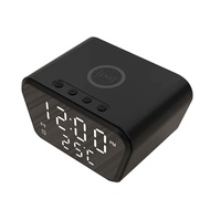 Alarm Clock 15W Intelligent Wireless Charger Time Calendar Temperature Display LED Digital Clock