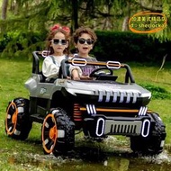 【優選】新款兒童電動車四輪汽車帶遙控越野車寶寶玩具車可坐大人雙人童車