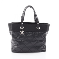 【二手】香奈兒 (Chanel) CHANEL 托特包 Paris Biarritz MM 黑色 PVC 塗層帆布皮革 Paris Biarritz 托特包 MM 女士二手 A