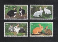 出清價 ~ 泰國郵政套票 1999年 兔子郵票 ~ 套票 小全張 - (動物專題)