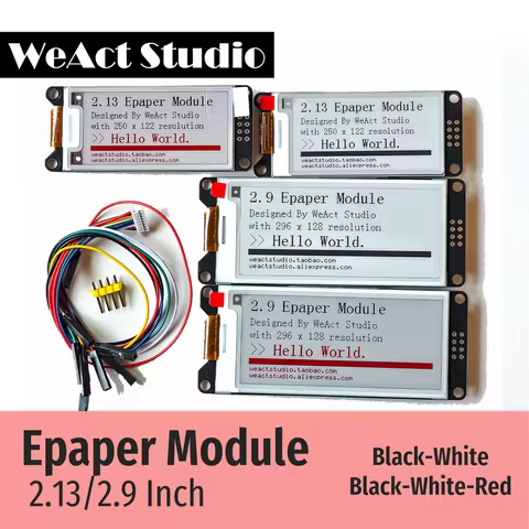 WeAct 2.9'' 2.13" 2.9 2.13 Inch Epaper Module E-paper E-Ink EInk Display Screen SPI Black-White Blac