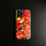 Acrylic 手繪抽象藝術手機殼 | iPhone 12 Pro | Spring Sun