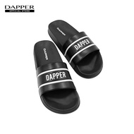 DAPPER รองเท้าแตะ DAPPER Logo Stamp Pool Slide Sandals สีดำ