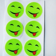 A-💞Smiley Reflective Stickers Bicycle Sticker Reflective StickersPVCSmiley Reflective Stickers INS1