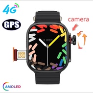 【4G LTE SIM】Global 4G Android ultra Smart Watch Video call 1:1 49mm AMOLED Screen 4 Core CPU with Ca