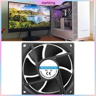 Star Compact 80mm Cooling Fan Low Noise  Airflow Construction for PC CPU Server Cabinet