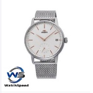 Orient RA-SP0007S Quartz White Dial Silver Mesh Band Men's Watch