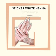 Sticker Henna Instant White Stiker Henna Tampal Putih Senang Dipakai