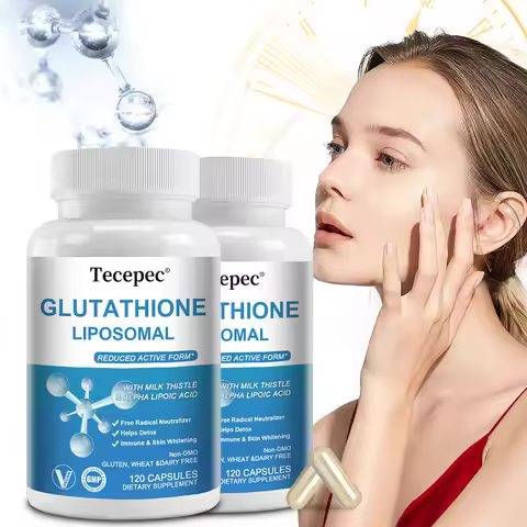 Liposomal Glutathione Capsules, Max Absorption, Active Form L-Glutathione Reduced, with Milk Thistle