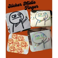Midle Finger Sticker Cute Cartoon Sticker Midle Finger Pucek Sticker Cute Cartoon Sticker Motorcycle
