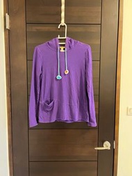 a la sha 紫色長袖連帽T恤/上衣 S號