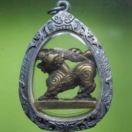 REAL SINGHA LP DERM WEALTH LUCK RICH CHARM SUCCESS POWERFUL DEFLECTS DARK MAGIC RARE OLD THAI BUDDHA