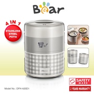 Bear Digital Lunch box 4 in 1 Heating 2.0L Electric Multi Pot/ Mini Rice Cooker (DFH-A20D1)