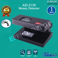 Effice Depot - AD-2138 Counterfeit UV Money / Bank Note Detector with UV Light Bulb