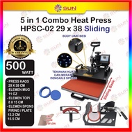 MESIN High Pressure T-Shirt Press Machine 500 watt 23x30/ 29x38 /38 x 38 Swing Swivel/ Combo/ for Sc