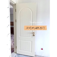 Pintu kayu padu berwarna krim gaya Perancis, pintu bercat, pintu bilik tidur, pintu dalaman, pintu b