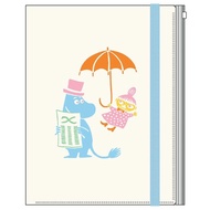 Gift Sun-star Japan MOOMIN 80th Anniversary A4 Folder Zipper Bag Sun star