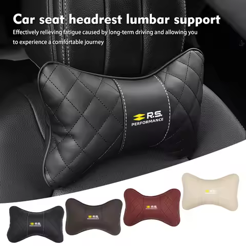 Car Headrest Neck Cushion Lumbar Support Seat Protection Pad For Renault RS Sport Megane 3 4 2 Clio 