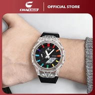 CHAXIGO Watch For Men, Sports Anti Fall Luminous Waterproof Silicone Strap Watch, LED Analog Digital