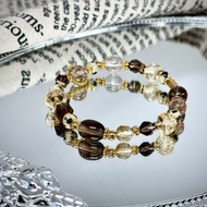 點石成金水晶手鍊 - 18K金/茶晶/黃水晶/黑金超七/魔鬼髮晶