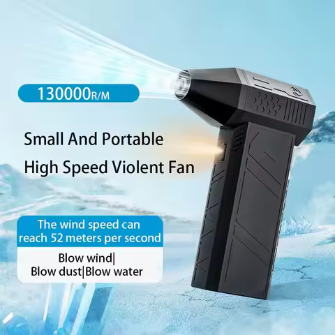 X6 Mini Turbo Jet Fan 53M/S Portable Turbo Fan 140000RPM Jet Turbo Blower Brushless Motor Handheld D