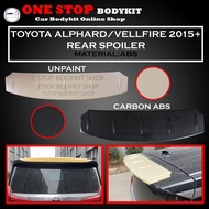 TOYOTA ALPHARD AH30 /TOYOTA VILLFIRE 2015-2021 REAR SPOILER LIP ATAP DEPAN ABS/CARBON LOOK ABS SKIRT