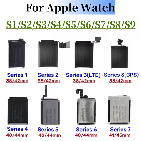 1pcs Battery for Apple Watch Series 1 2 3 4 5 SE 6 7 8 9 iWatch Batteria S1 S2 S3 LTE S4 S5 S6 S7 S8