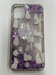 （二手） iPhone 11 a little bit 兔 紫色閃閃流動套