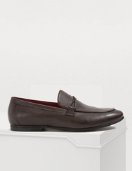 Barnes leather loafer business shoes for men in dark brown