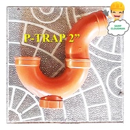 Neltex PVC Orange P-Trap 2 inches per piece set Plastic PVC Lavatory P-Trap 2"